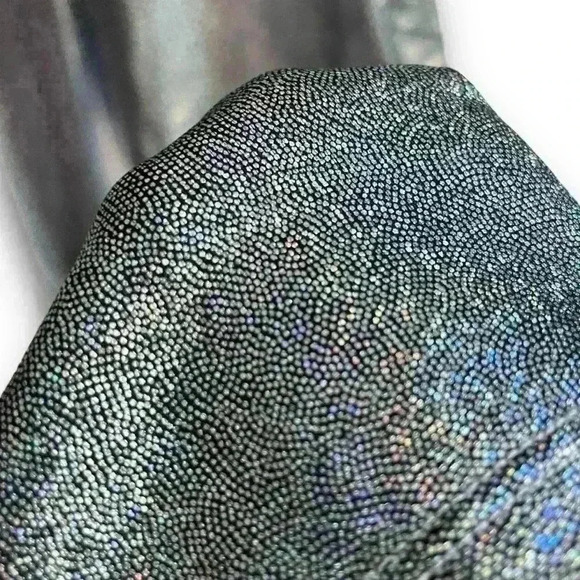 PINK Victorias Secret Holographic Leggings Silver Metallic Shimmer Active‎ Small - Picture 8 of 9